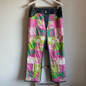Lilly Pulitzer Patchwork embellished jeans sz: 10